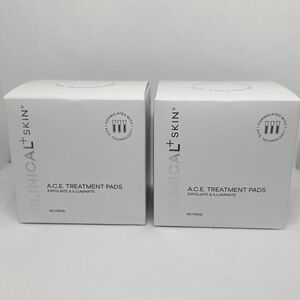 Clinical + Skin A.C.E. Treatment Pads 60 Pads (2 Packs) NIB Authentic Fresh